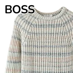 BOSS ボス ブルー系 メンズ トップス ニット セーター ユニセックス カジュアル Sサイズ相当 0001055OCのサムネイル