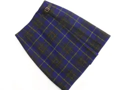 MACKINTOSH PHILOSOPHY マッキントッシュフィロソフィー ハリスツイード ウール100% チェック スカート size34/青 ◇■ レディース