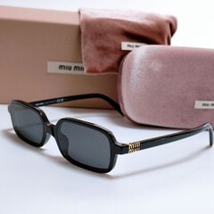 MIUMIU サングラス オーバル グリンプス ブラック ロゴ - メルカリ
