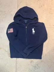 ポロラルフローレン ビックポニー 星条旗 キッズ フードジップアップ - 着用画像 あります