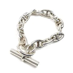 HERMES エルメス シルバー925 シェーヌダンクルGM 13コマ ブレスレット 69.6g 20.5cm ユニセックス 中古