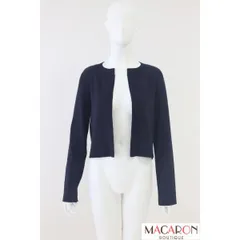 FOXEY　レーヨンブレンドカーディガン　43717　紺/ネイビー　2023年商品　フォクシー