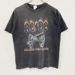 古着 used　ALSTYLE　AC/DC　半袖プリントTシャツ　バンドT　フェード　黒　ブラック　XLサイズ【値引き交渉OK！】