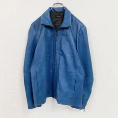 古着 used　nano-universe　ナノユニバース　レザージャケット　青　ブルー　Mサイズ【値引き交渉OK！】