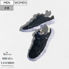 【定価35,200円(税込)】Maison MIHARA YASUHIRO - メゾン ミハラヤスヒロ - デザイナー自身が粘土で型取ったオリジナルソールを使用！キャンバスローカットベルクロスニーカー シューズ 靴 CHARLES OG Sole Canvas