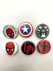 缶バッジ アイアンマン スパイダーマン ハルク アベンジャーズ ソー