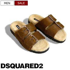【定価182,600円(税込)】DSQUARED2 ディースクエアード 圧倒的なオーラを放つ!美しいハラコが魅力のハラコボアサンダル! フラットサンダル 靴 スニーカー スリッポン ロックユアロード ROCK YOUR ROAD ラグソール ハラコレザー