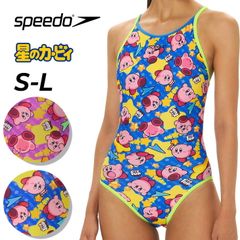스피드 레이디스 수영 연습용 수영복 별의 커비 Speedo KIRBY 커비 슈퍼 스타 턴즈 슈트 여성 여자 원피스 수영복
