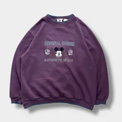 Mickey&co. 90s スウェット ディズニー ヴィンテージ Lサイズ エルボーパッチ キャラクター ミッキー 古着 Disney Disneyland