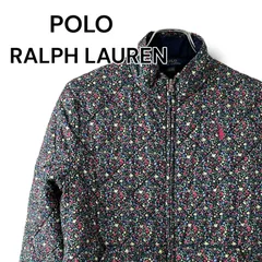 POLO RALPH LAUREN ポロラルフローレン キルティングジャケット ジャンパー 花柄 総柄 ネイビー グリーン ピンク ポニーロゴ刺繍  160cm 160/84 ジュニア ガールズ ポリエステル100% ジップアップ  0001060OC