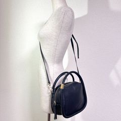 未使用級】HERZ ヘルツ セリニ 2wayショルダーバッグ 丸型 レザー