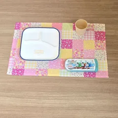 40×60　パッチワーク柄大判ランチョンマット/小学校/入学/新学期準備