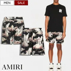 【定価170,500円(税込)】AMIRI -アミリ- 都会的な大人カジュアルを演出する！肌触り滑らかな最高級シルク生地を使ったラグジュアリーな1本！ペガサス柄 シルクショーツ ショートパンツ 絹 All Over Pegasus Print Pj Short