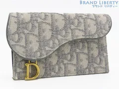 【ほぼ新品】　クリスチャン ディオール　Christian Dior　トロッター　オブリーク ジャカード　サドル SADDLE フラップ コンパクト ジップカードホルダー　カードケース　パスケース S5692CTZQ_M932