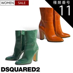 種類11：40/オレンジ 【定価179,300円(税込)】DSQUARED2 ディースクエアード 　ラグジュアリーなカラーリングと光沢あるカーフレザーが足元から差をつけてくれる！D2チャーム付きレザーブーツ  ウエスタン 牛革  革靴 ジップ S83AB013