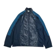 【新着】 adidas アディダス スリーストライプス トラックジャケット ウインドブレーカー メンズ Oサイズ ネイビー 【送料込み】