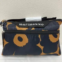 9639　良品　marimekko　マリメッコ　ショルダーバッグ　 Neat Crossbody Unikko S　ウニッコ　 花柄　ブラウン系　クロスボディ　ナイロン　 日本限定　レディース