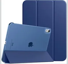 ★TiMOVO iPad （A16）11世代 ケース 11インチ 2025モデル/ iPad 第10世代 ケース 10.9インチ 2022モデル ハードカバー PUレーザー 開閉式 三つ折り スタンド マグネット  半透明 Navy Blue