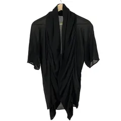 Y's(ワイズ) カーディガン サイズ2 M レディース美品  - 黒 半袖/ロング丈