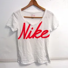 ナイキ 半袖Ｔシャツ ドライフィット スポーツウエア トップス 白 レディース Mサイズ ホワイト×オレンジ NIKE 【中古】