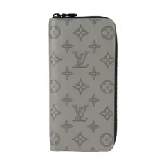 LOUIS VUITTON ルイ ヴィトン ジッピーウォレット ヴェルティカル 二つ折り財布 M81384 レザー グリ グレー ブラック金具  モノグラムシャドウ ラウンドファスナー 長財布 ビトン 
