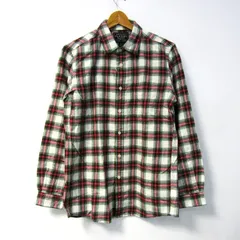 ユニクロ フランネルチェックシャツ 長袖 クラシック トップス メンズ Mサイズ レッド×グリーン×ホワイト UNIQLO