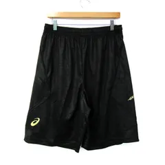 アシックス ハーフパンツ メッシュ 大きいサイズ スポーツウエア ボトムス メンズ Oサイズ ブラック asics 【中古】