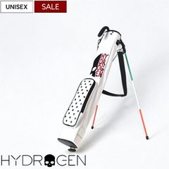 [List Price ¥47,300 (tax included)] HYDROGEN GOLF - A self-standing golf bag with a design that's sure to turn heads! Stylish and fashionable. Skull design, 514-20280001, White. Unisex.