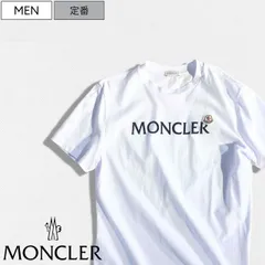 【定価53,900円(税込)】MONCLER モンクレール 　大人のラグジュアリーカジュアルを演出する！ブランドロゴ＆アイコンパッチ入りクルーネックハーフスリーブTシャツ  半袖 トップス コットン ホワイト 国内正規品/モンクレールジャパン J10918C0