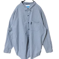 3XL オーバーサイズ チェック ギンガム  ボタンダウン コロンビア シャツ レディース ユニセックス メンズ 古着 長袖 CHM
