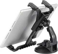 ココチエ タブレットホルダー 車載 吸盤 強力 ipad 360度回転 ダッシュボード トラック対応 落下防止 防振 安定性 日本語説明書付 (ブラック)