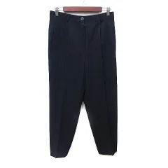 コルディア CORDIER スラックスパンツ ウール 40 L 紺 ネイビー /YI