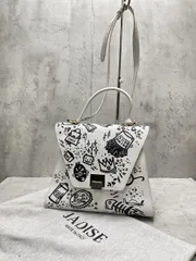 JADISE ジャディス 2way ハンド＆ショルダー バッグ 白ｘ黒 ■■ レディース