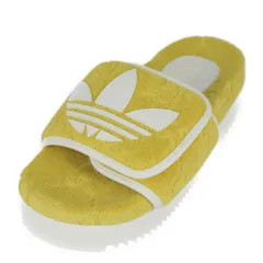 GUCCI グッチ プラットフォーム サンダル サンダル 702412 コットン レザー ラバー イエロー adidas コラボ GG スライドサンダル 参考サイズ約21cm 