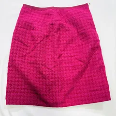 PROPORTION BODY DRESSING プロポーションボディドレッシング　タイトスカート 2 ピンク ジャガード 膝丈 ゴールドファスナー 上品 きれいめ フェミニン 美シルエット