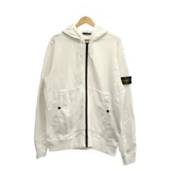 STONE ISLAND ニット パーカー Lホワイト ダブルジップ - メルカリ