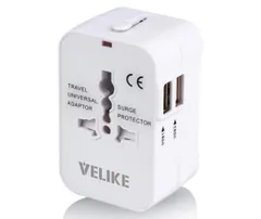 変換プラグ コンセント 海外用電源プラ グ マルチ変換プラグ 2USBポート 全世界対応 変換器 海外旅行用充電器 A/O/BF/Cタイプ マルチアダプター 200ヶ国以上通用