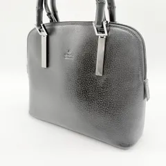 【良品】グッチ GUCCI ショルダー バッグ トートバッグ 肩掛け 男女兼用 バンブー ブラックレザー 2way black leather