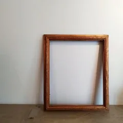 ヴィンテージ　額縁　油彩額　重厚　高級額　フレーム　金色　ゴールド　大型　約F15号大　古道具　骨董　アンティーク　インテリア　店舗装飾