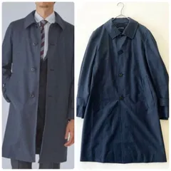 極美品 green label relaxing グリーンレーベルリラクシング イタリア生地REDA別注 ステンカラーコート 紺ネイビー Mサイズ