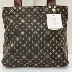 9673　良品　russet　ラシット　トートバッグ　 モノグラム　総柄　ブラウン系　茶　 ナイロン　タグ付き　レディース