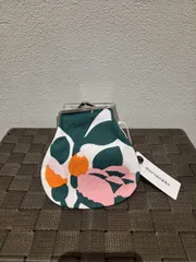 marimekko　Pieni Green Green Pieni Kukkaro がま口ポーチ