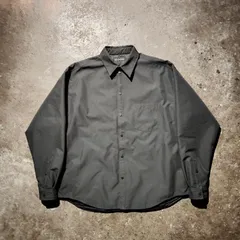 BALENCIAGA Padded Large Fit Shirts 48 バレンシアガ パデッドラージフィットシャツ 中綿 リップストップ オーバーサイズ ロゴ刺繍のサムネイル
