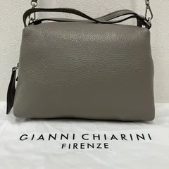 9640　GIANNI CHIARINI　ジャンニキアリーニ　 ジャンニキャリーニ　ハンドバッグ　 2way　ショルダーバッグ　アリファ　M　 グレージュ系　レザー　保存袋付き　 レディース