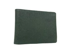 LOUIS VUITTON ルイヴィトン 二つ折り財布 タイガ ポルト ビエ 6カルト クレディ M30484 エピセア レザー メンズ 札入れ 美品