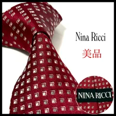 ニナリッチ  ネクタイ  光沢  ブランド  ボルドー  赤  シルク  日本製  ビジネス  結婚式  Nina Ricci