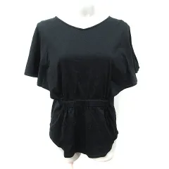 ロペ ROPE カットソー 半袖 38 M 黒 ブラック /YI