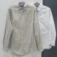 トミーヒルフィガー CHECK シャツ オリーブ 色 成人 メンズ XS サイズ レディース 可能