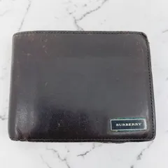 Burberry バーバリー レザー 二つ折り財布 コンパクトウォレット 小銭入れ カードケース ノバチェック ボルドー ブラウン