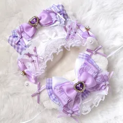 10cm～12cm用 ぬい服 ハンドメイド いつぬい ねこみみ 天使　紫